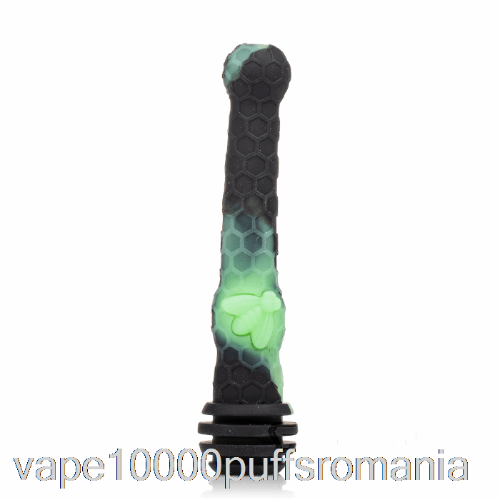 Vape Romania Stratus Honey Dipper Silicon Dab Paie Negru / Uv Slime (negru / Uv Verde)
